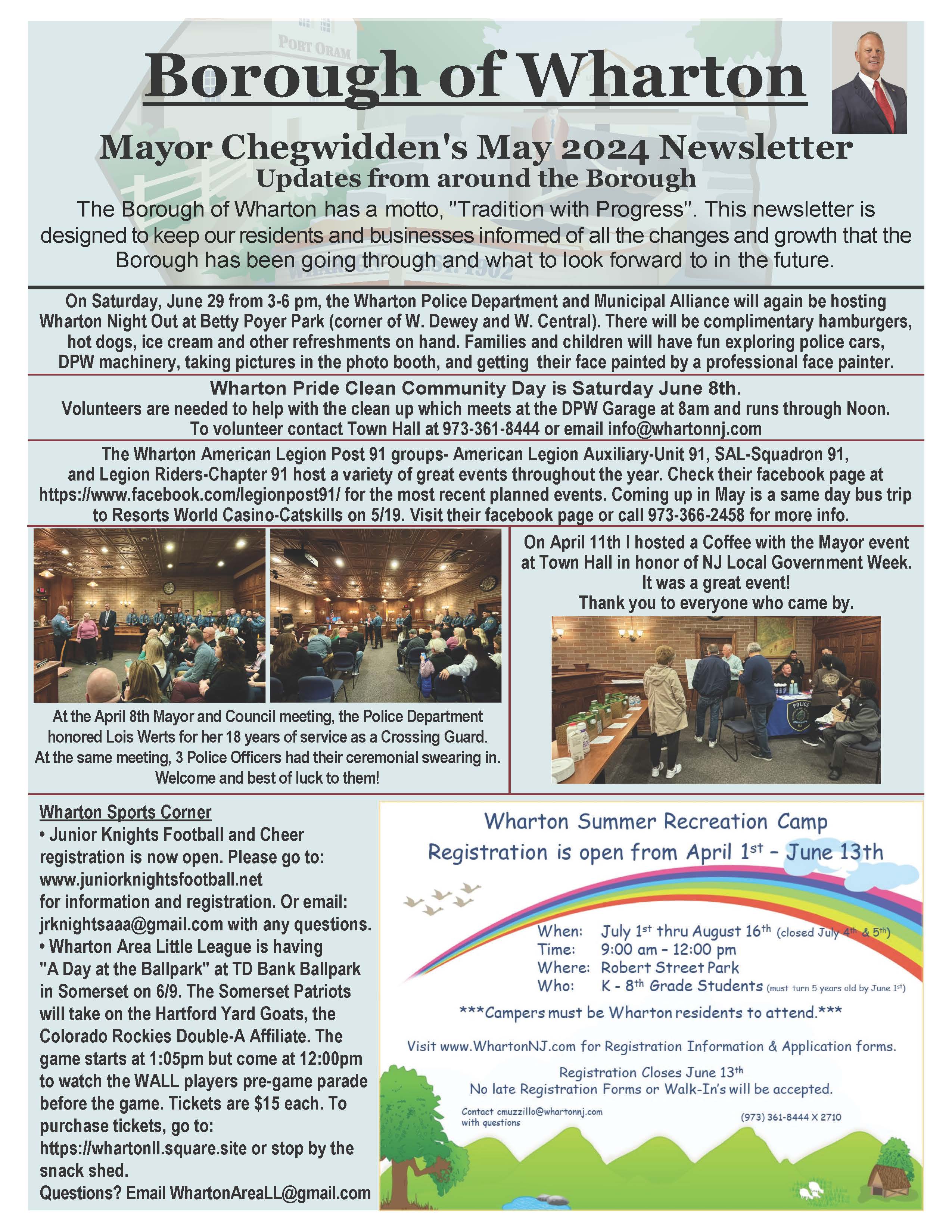 May WhartonNewsletter Page 1